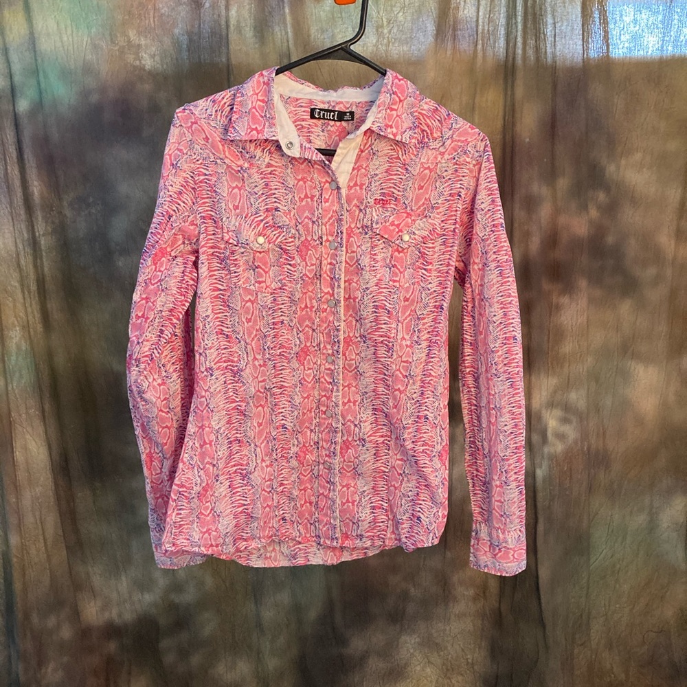 Cruel Girl Snap button down western shirt